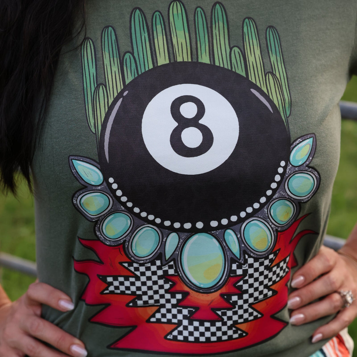8 Ball Cactus Graphic Tee