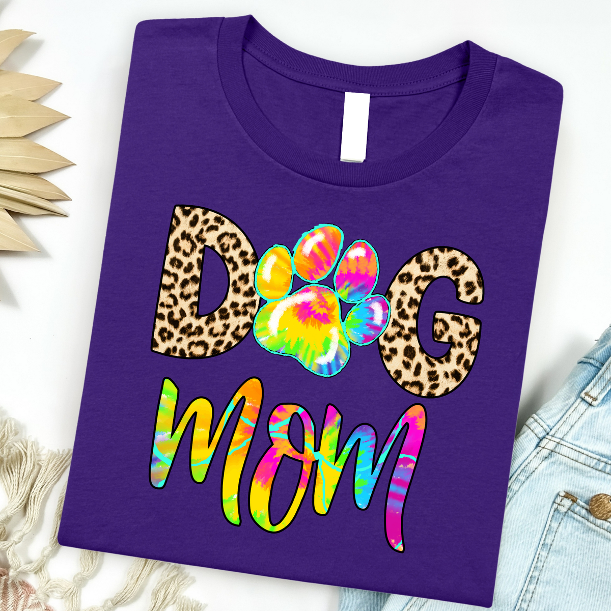 Tie Dye Dog Mom Graphic Tee