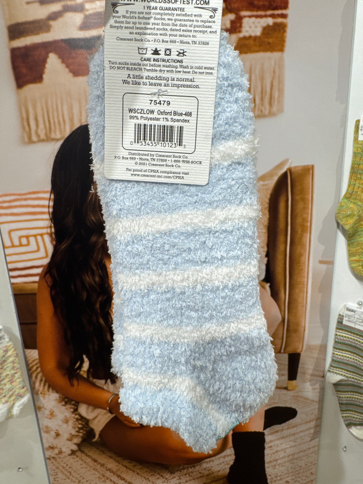 World's Softest Socks | Blue Stripe