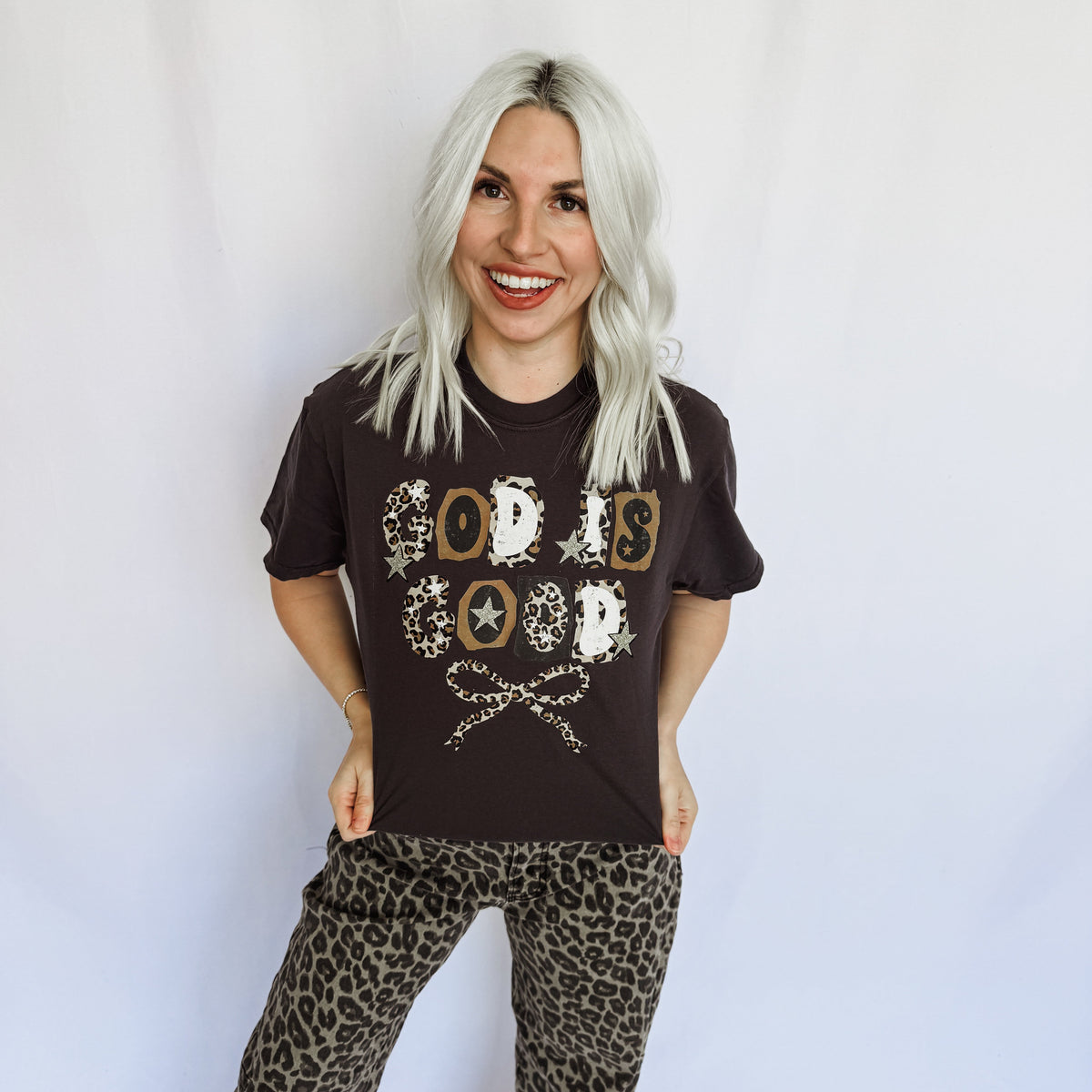 Leopard God Is Good Graphic Tee