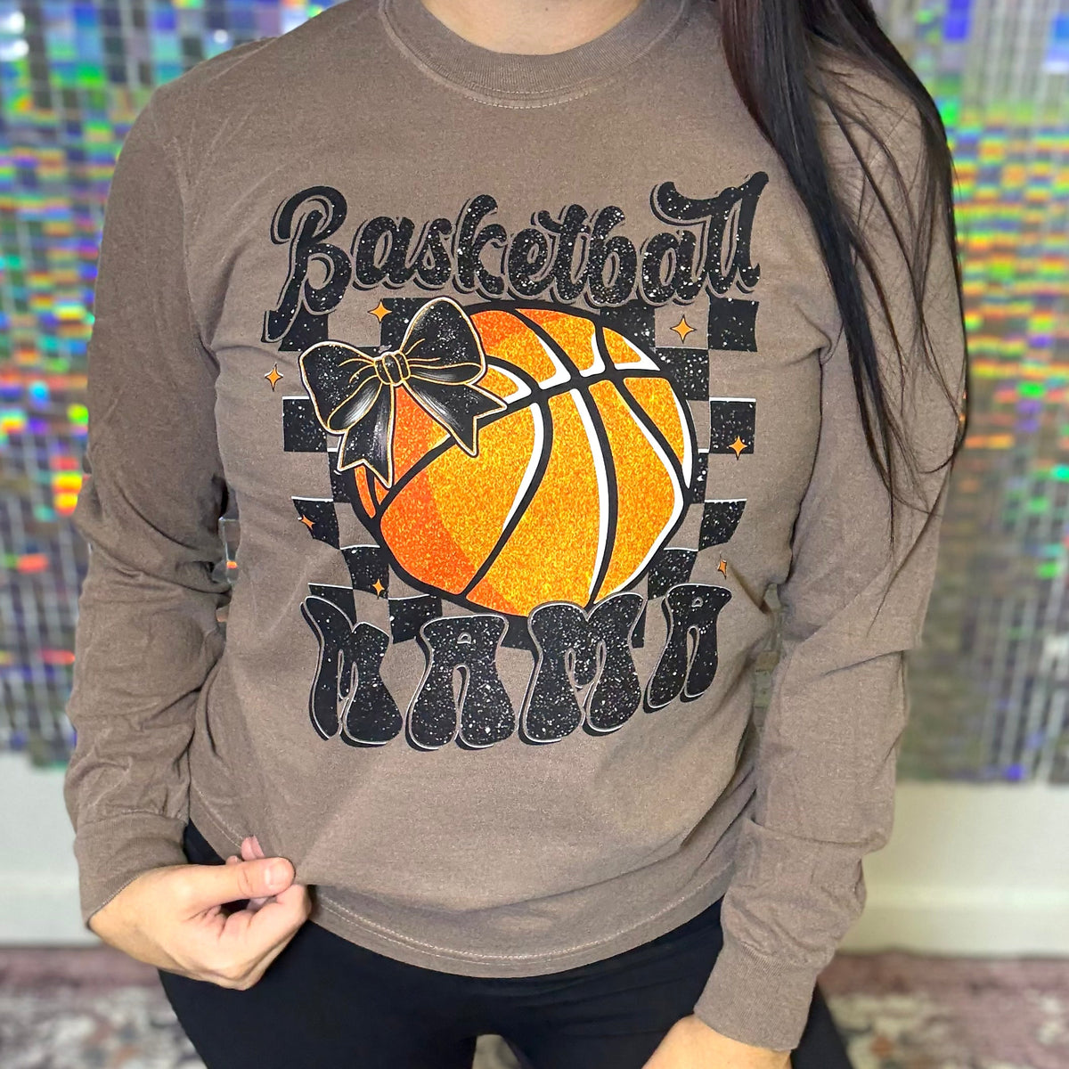 Basketball Mama Bow Graphic Tee