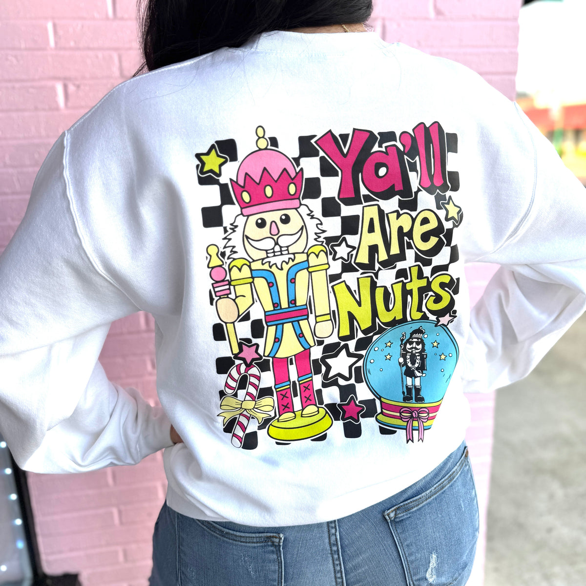 Yall Are Nuts Graphic Crewneck