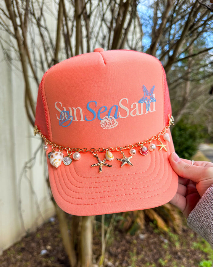 Sun Sea Sand Coral Trucker