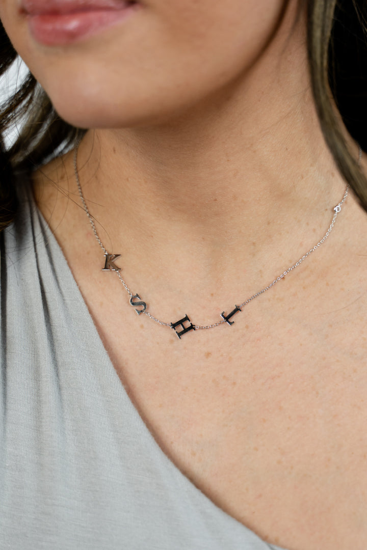 Custom Adore Initial Necklace (Water Resistant)