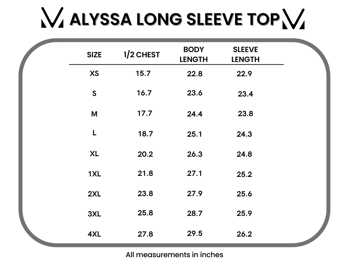 Alyssa Long Sleeve Top - Olive Meadow