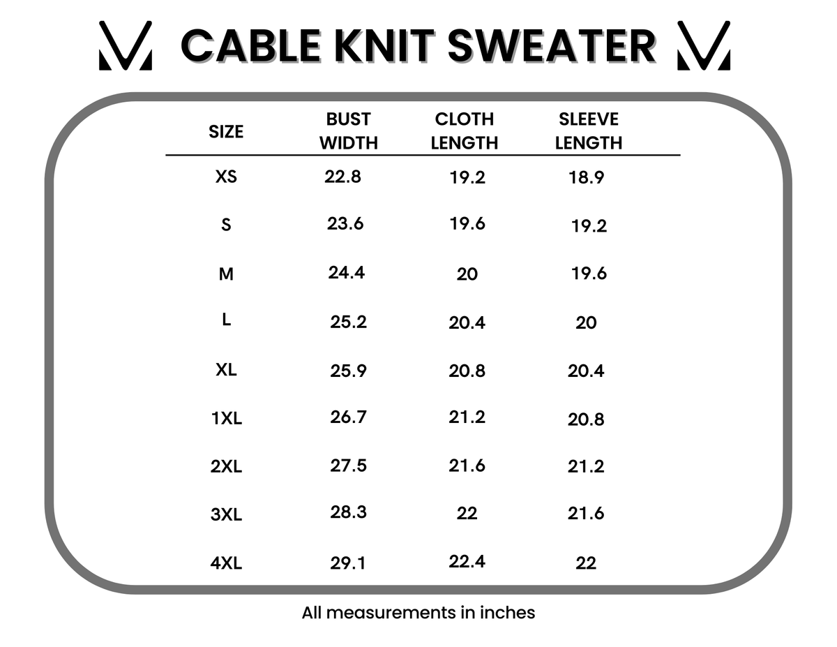 Cable Knit Sweater - Latte
