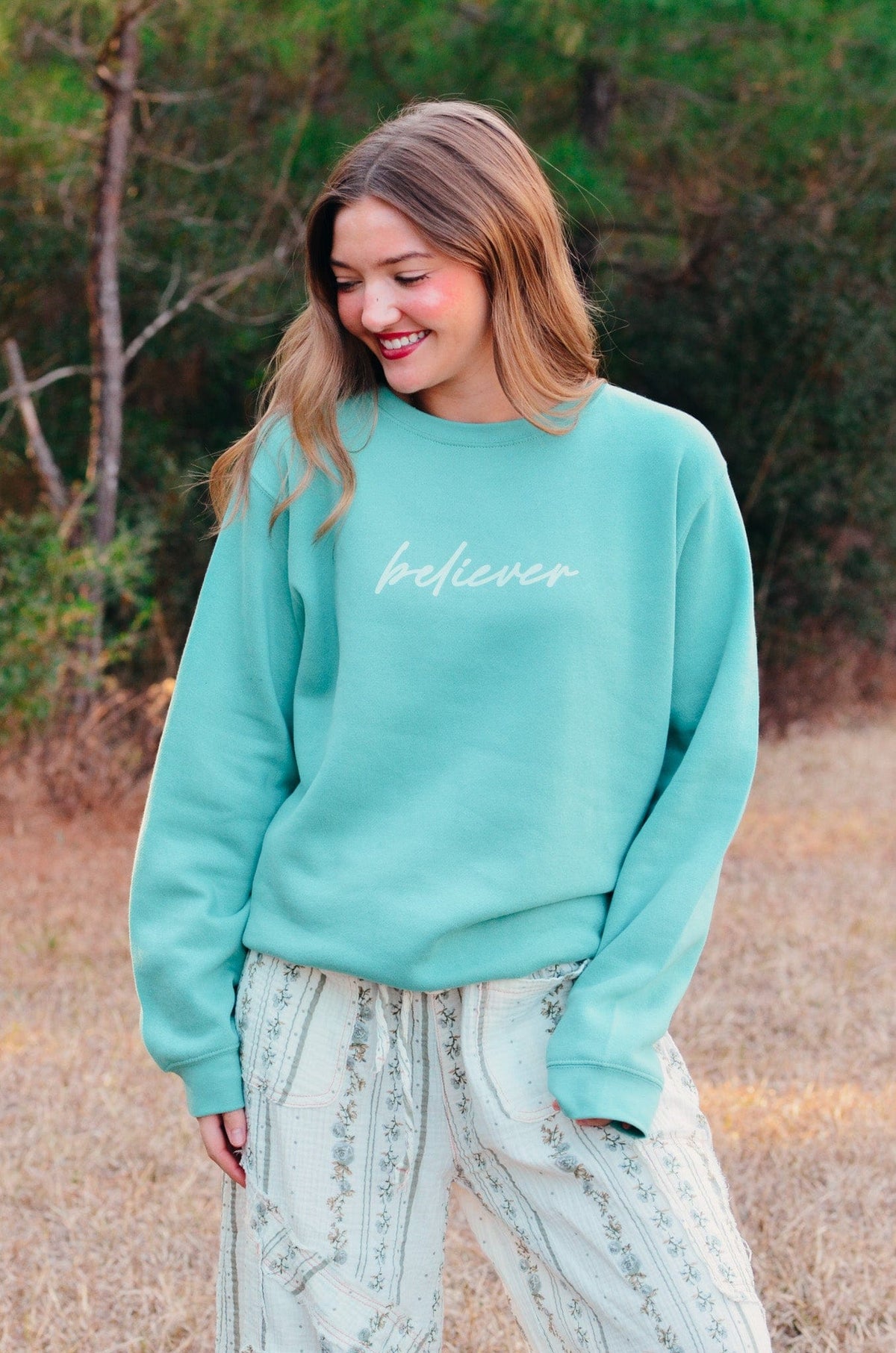 Faith Teal Sweatshirt
