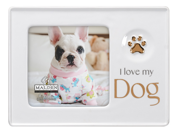 I LOVE My Dog Ceramic Frame