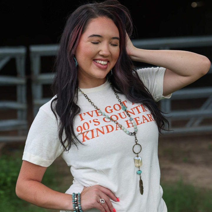 FestiviTees Women - Apparel - Shirts - T-Shirts 90’s Country Heart Soft Graphic Tee