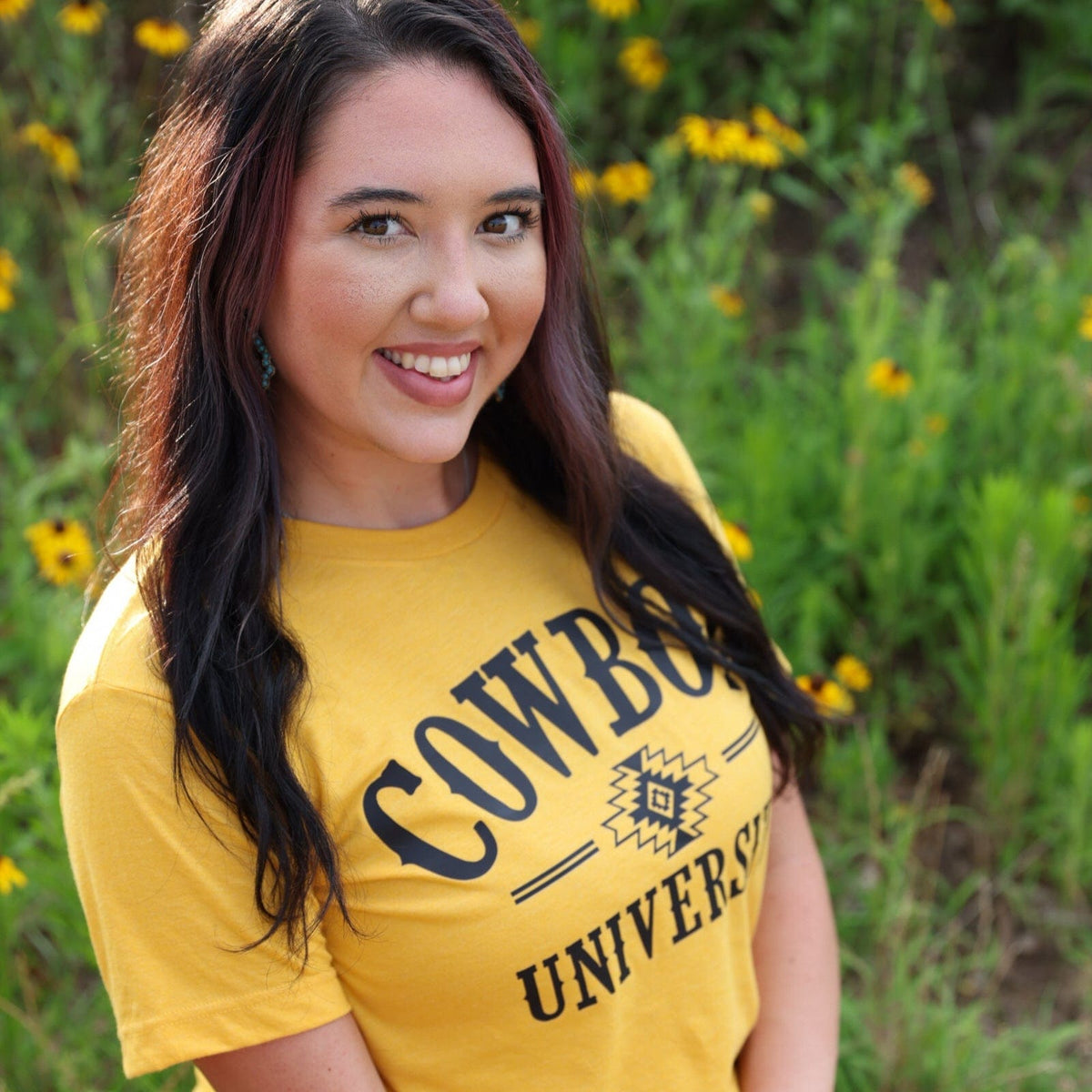 FestiviTees Women - Apparel - Shirts - T-Shirts Cowboy University Western Soft Graphic Tee