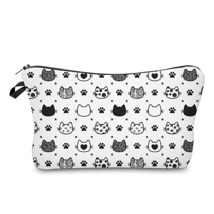 Pouch - Cats, Black & White Heads