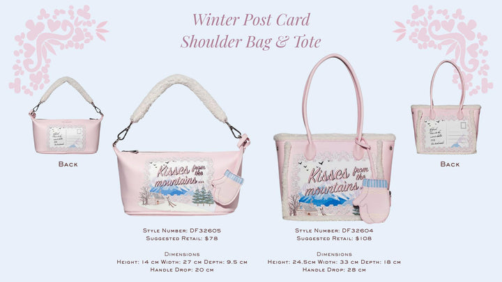Winter Post Card Shoulder Bag and Tote