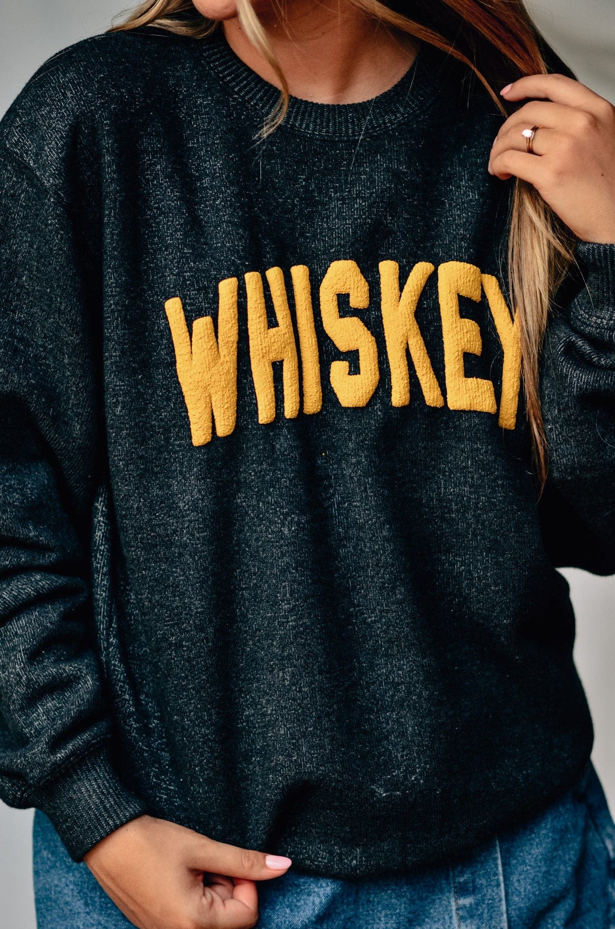 Whiskey Knit Sweatshirt