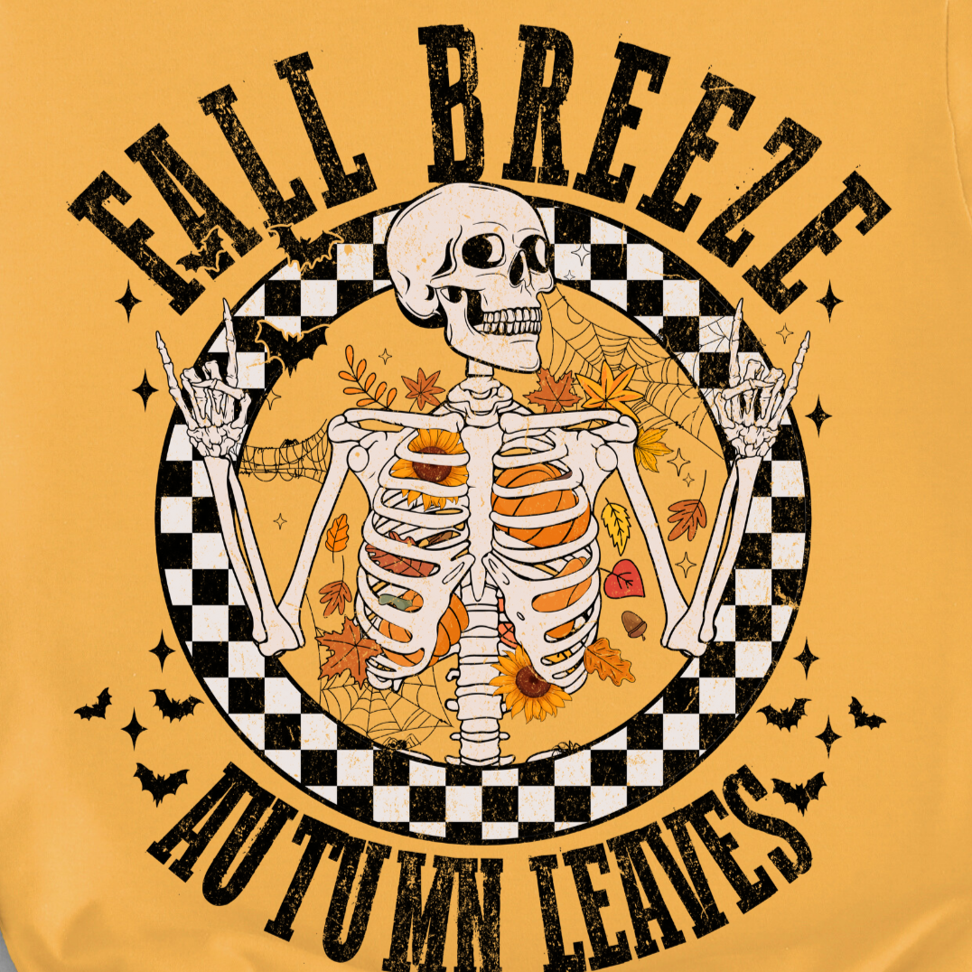 Fall Breeze Skeleton Graphic Tee