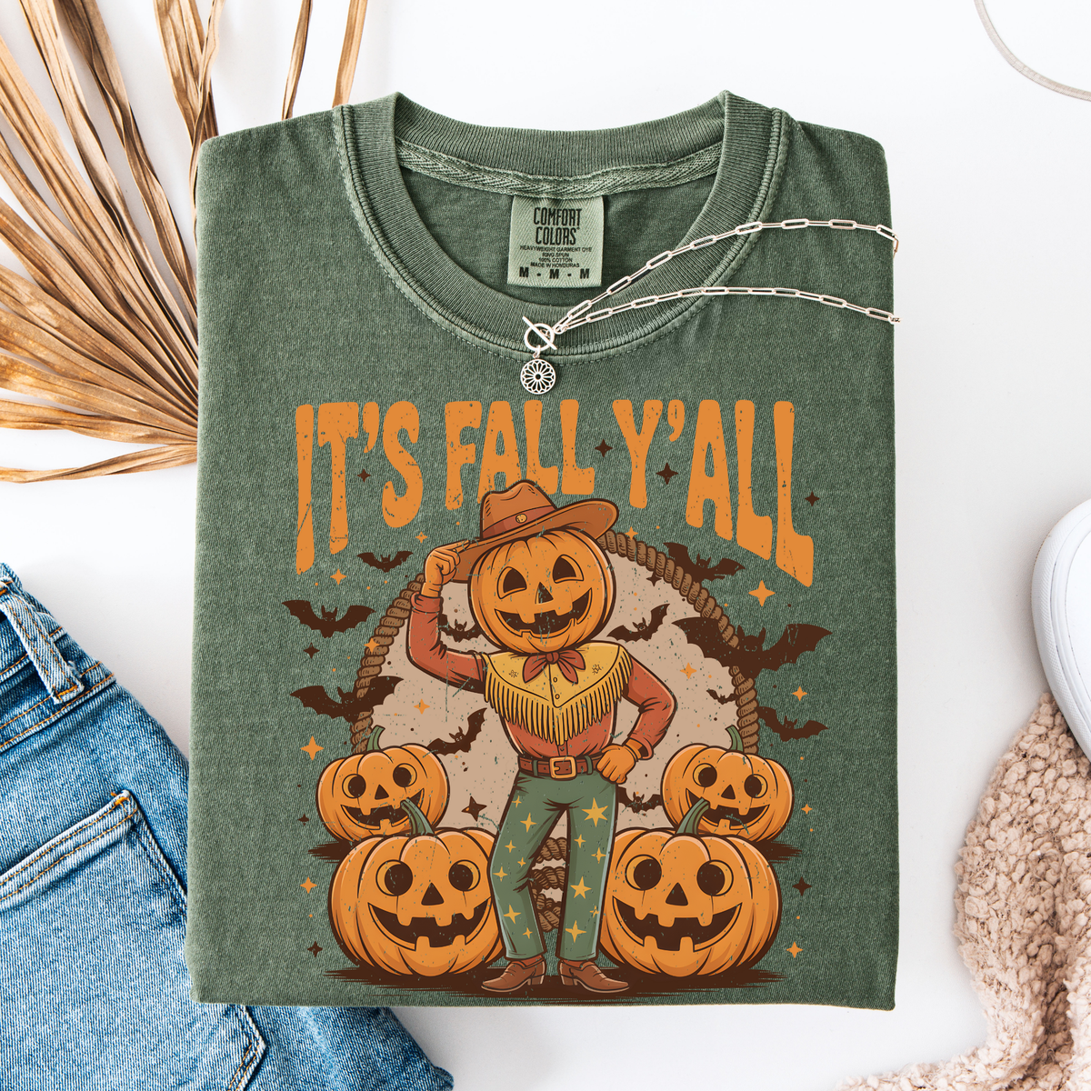It's Fall Y'all Pumpkin Cowboy Graphic Tee
