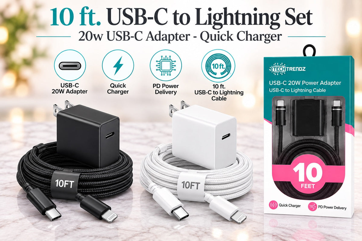 10ft. USBC to Lightning Fast Charging Set