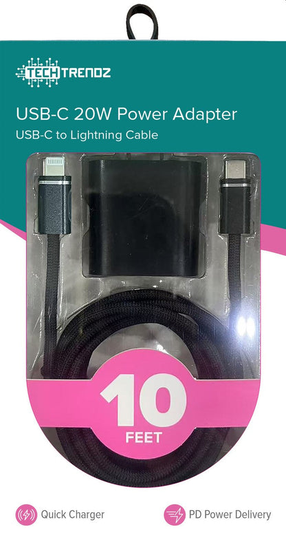 10ft. USBC to Lightning Fast Charging Set