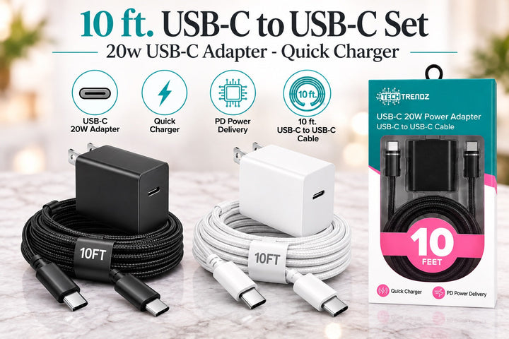 10ft. USBC to USBC Fast Charging Set