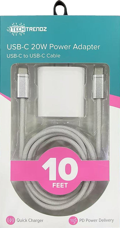 10ft. USBC to USBC Fast Charging Set