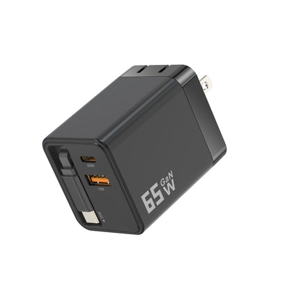 65W Retractable Wall Charger