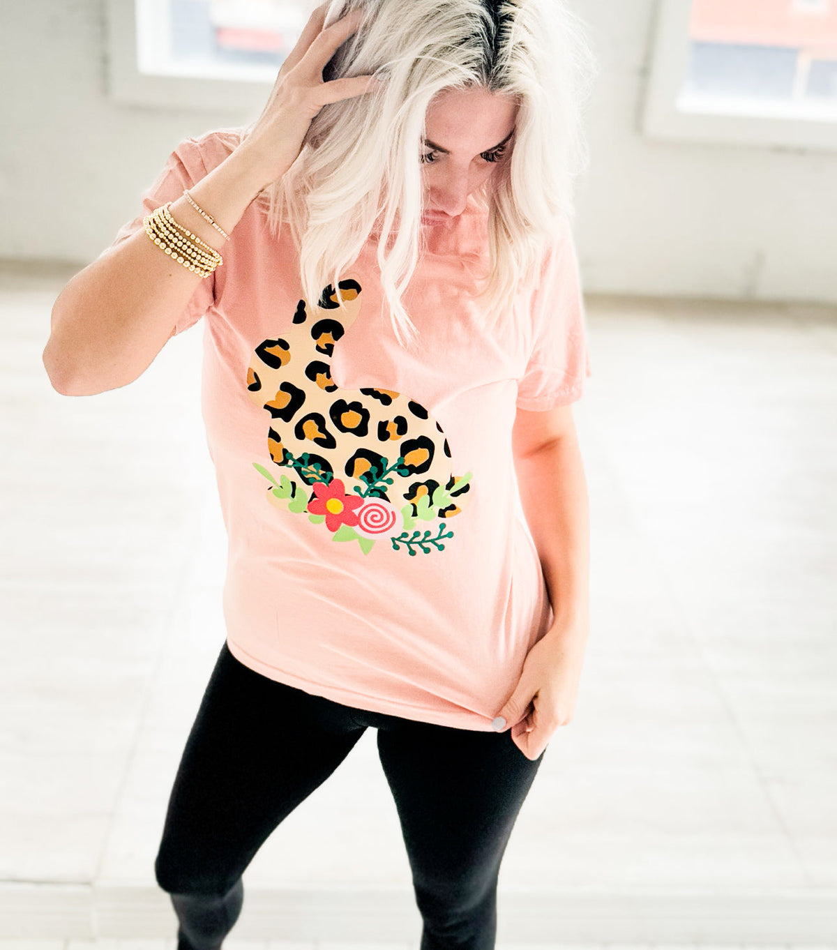 Leopard Bunny Graphic Tee