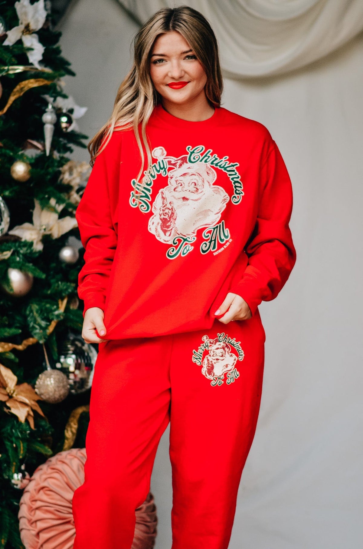 Vintage Santa Red Joggers