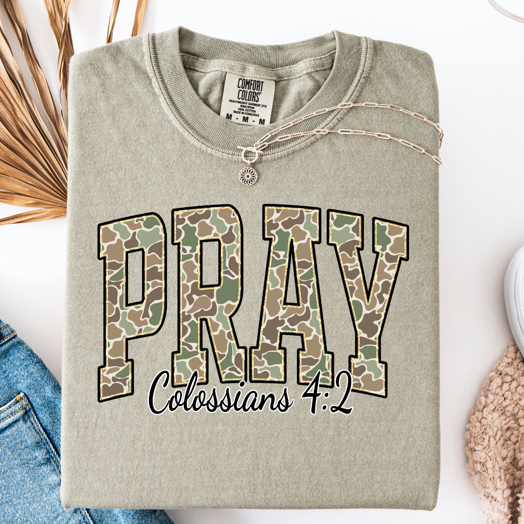 Camo Pray Graphic Tee