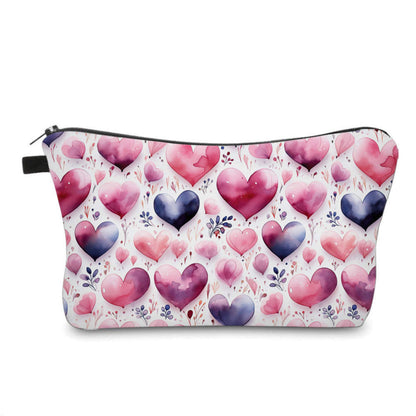 Pouch - Watercolor Hearts