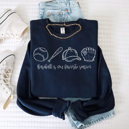 Baseball Is My Favorite Season Graphic Tee
