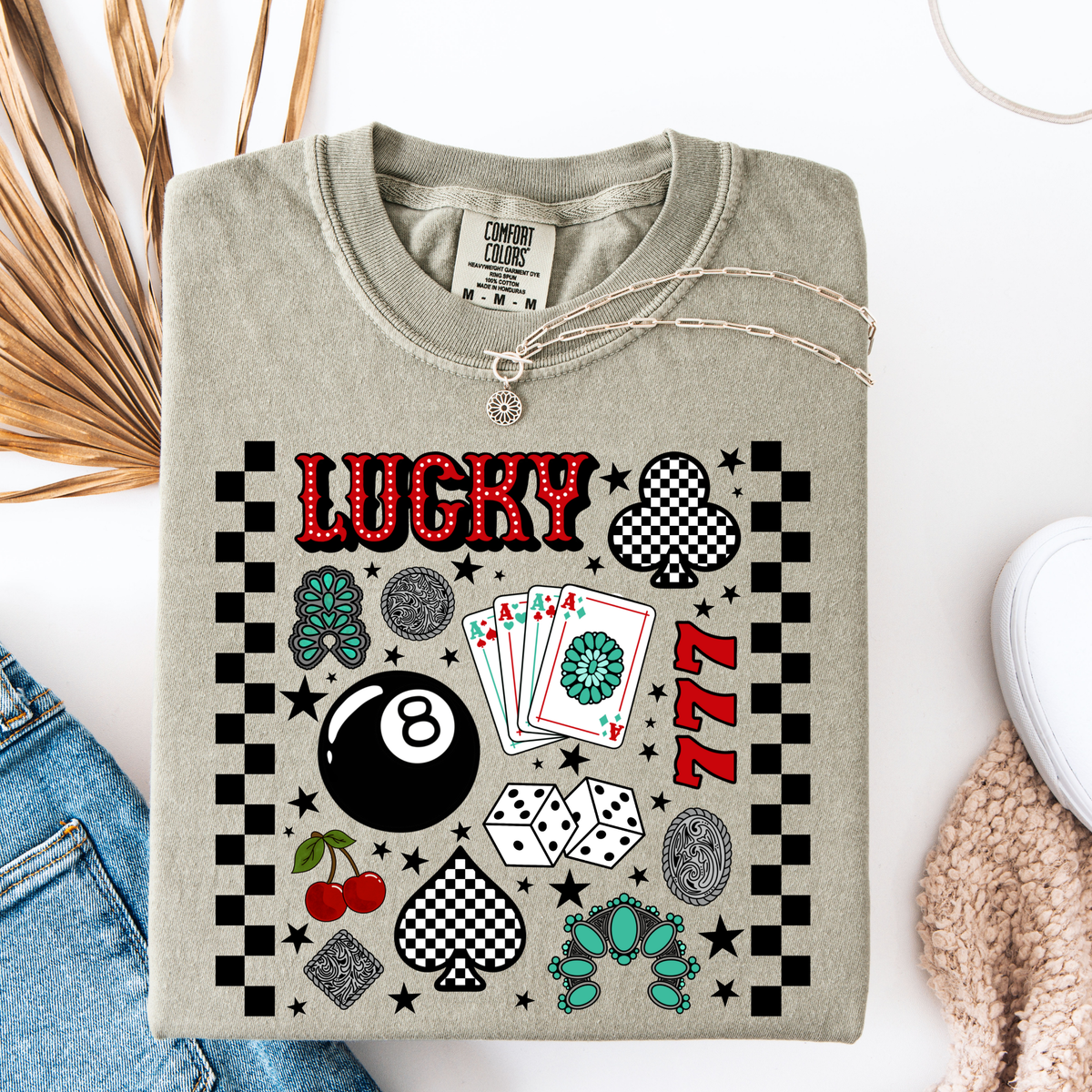 Lucky 7 Collage Graphic Tee