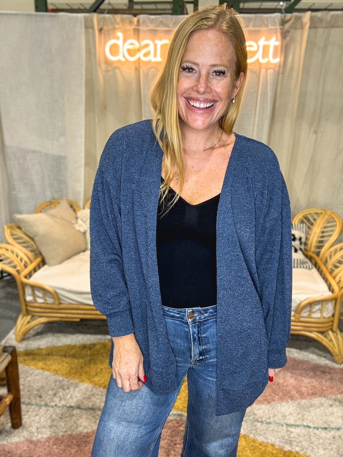Drape Cardi Relaxed-Fit Knit Cardigan