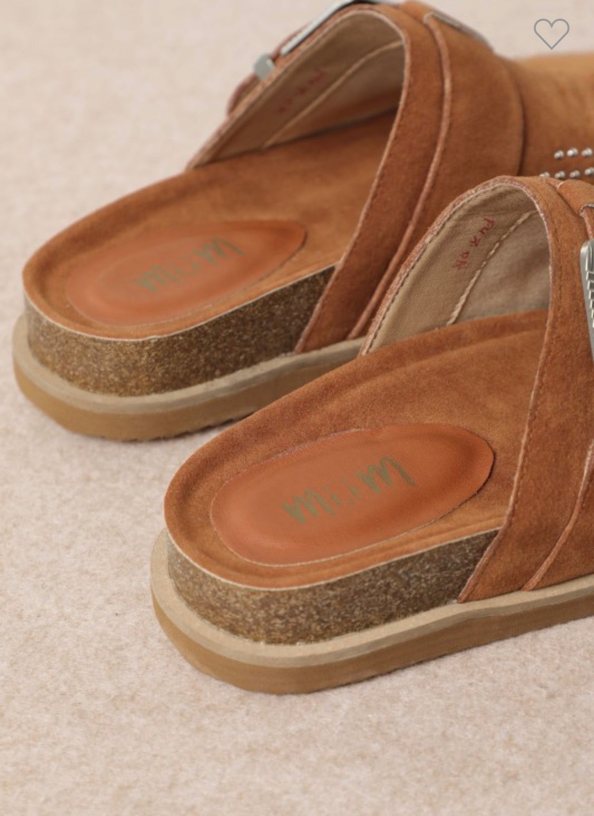 Josephine Suede Slide in Rust