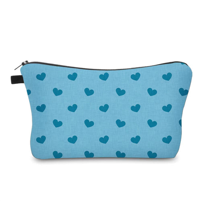 Pouch - Light Blue Hearts