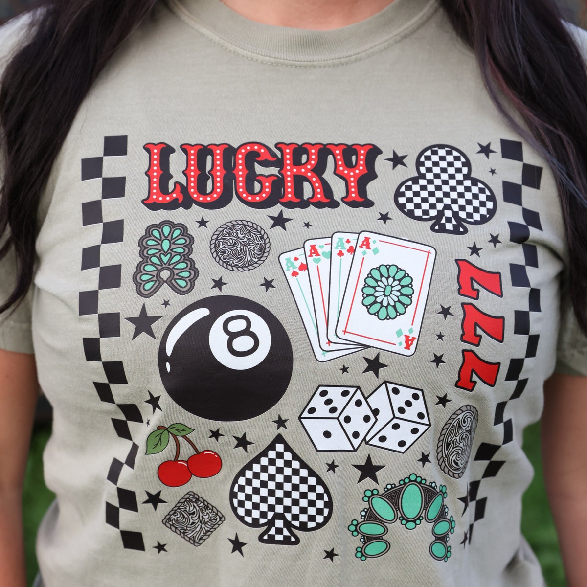 Lucky 7 Collage Graphic Tee