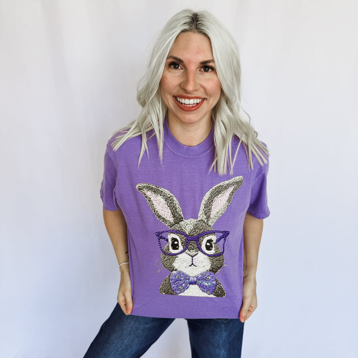 Embroidered Bunny Graphic Tee