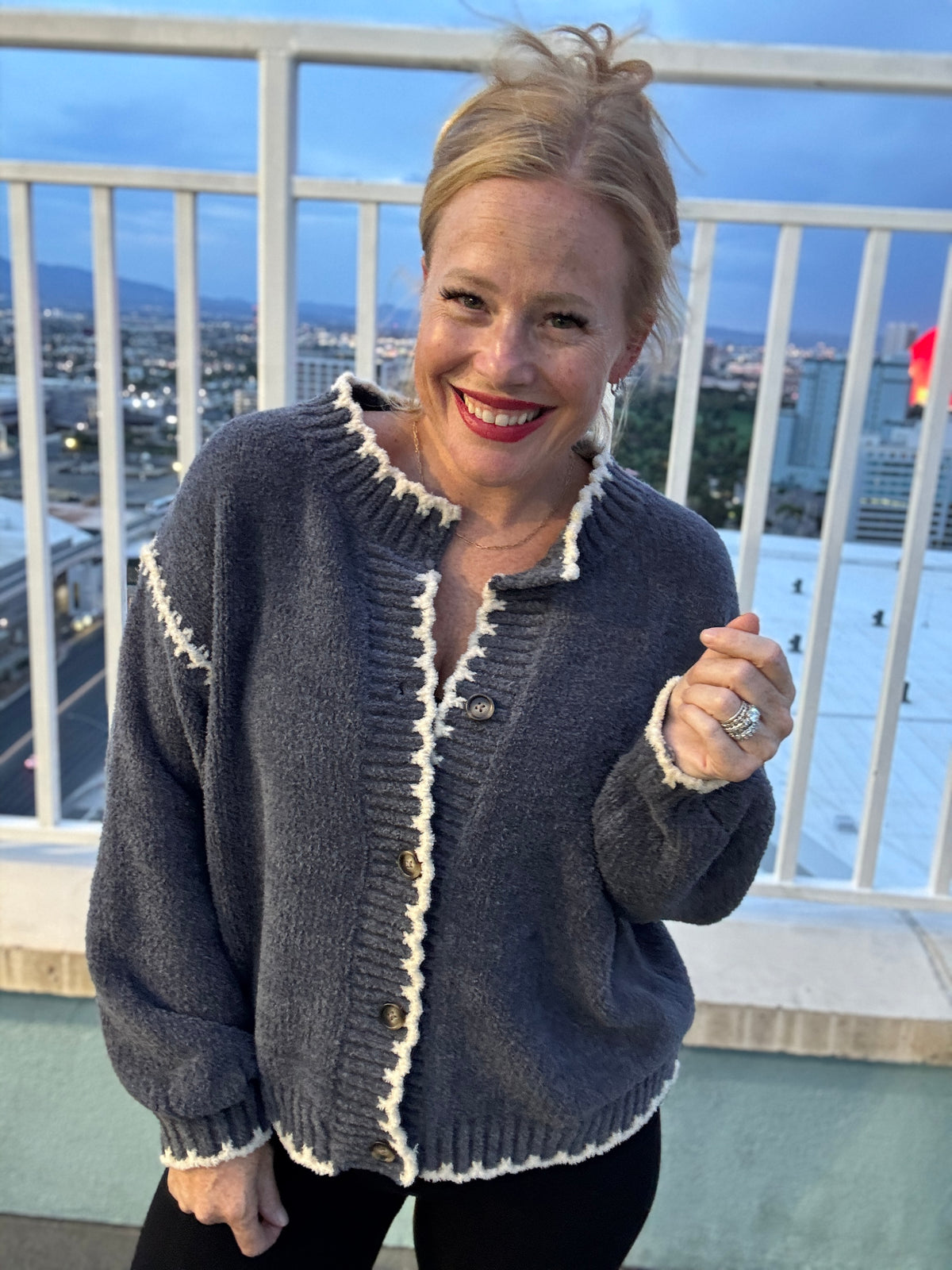 Chunky Thread Chenille Cardi