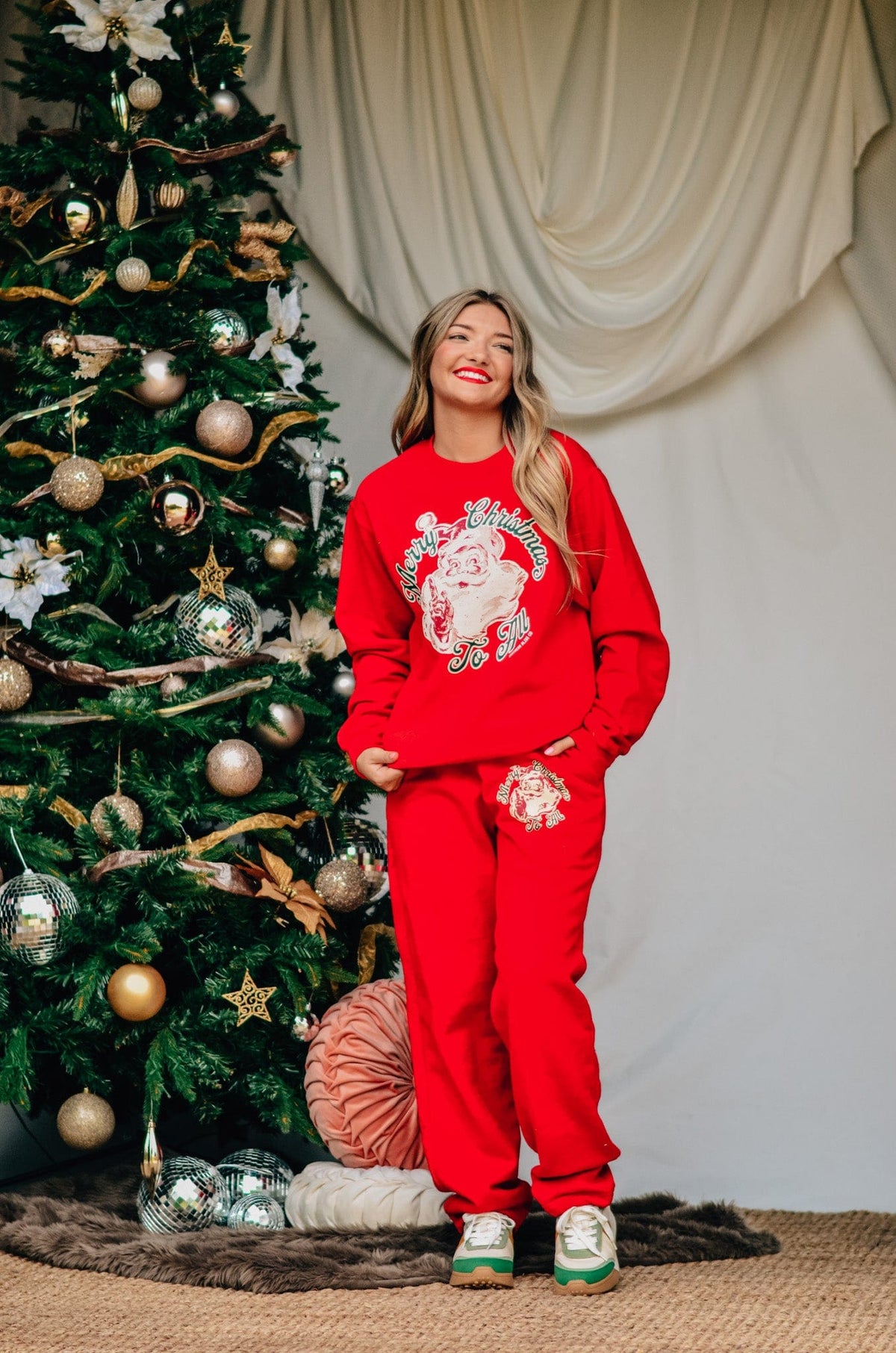 Vintage Santa Red Joggers