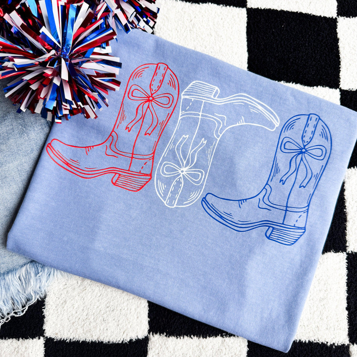 Simple Patriotic Boots Graphic Tee