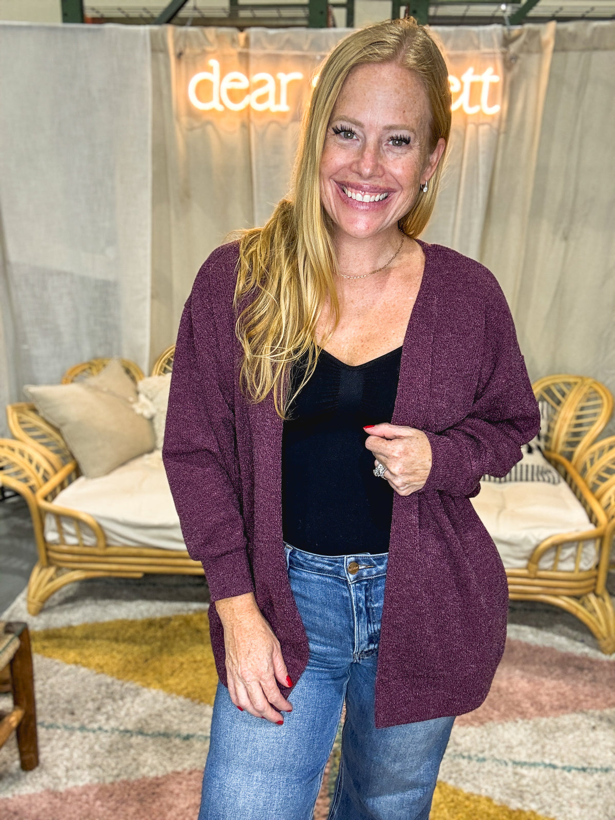 Drape Cardi Relaxed-Fit Knit Cardigan