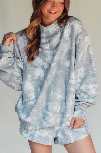 PREORDER (estimated 11/10 ship date!!) White Wash Camo Mock Neck Sweatshirt