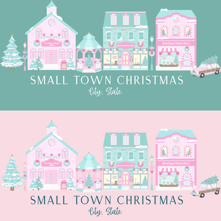 Small Town Christmas Custom Graphic Tee
