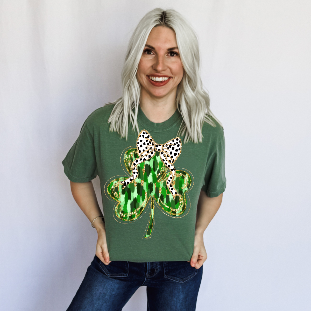 Paintstroke Shamrock Graphic Tee