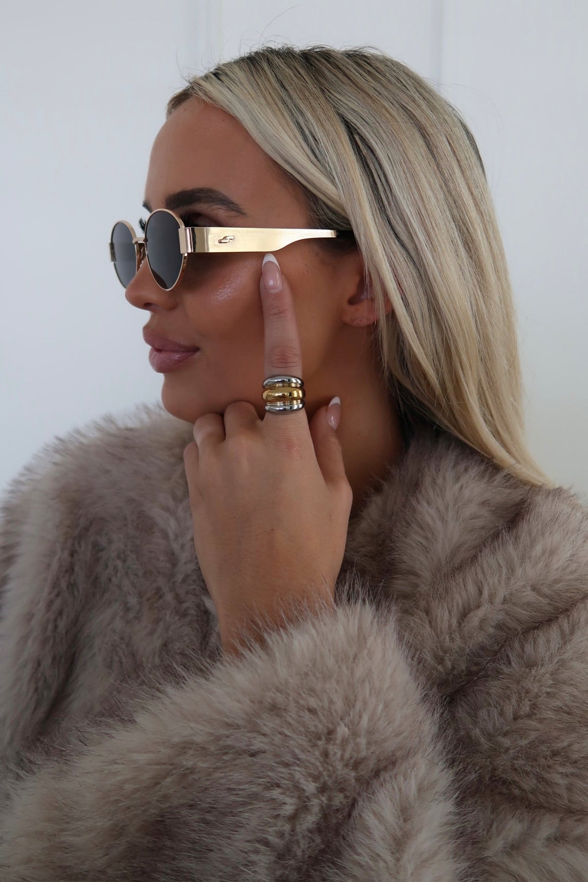 TWO TONED DOME RING ￼