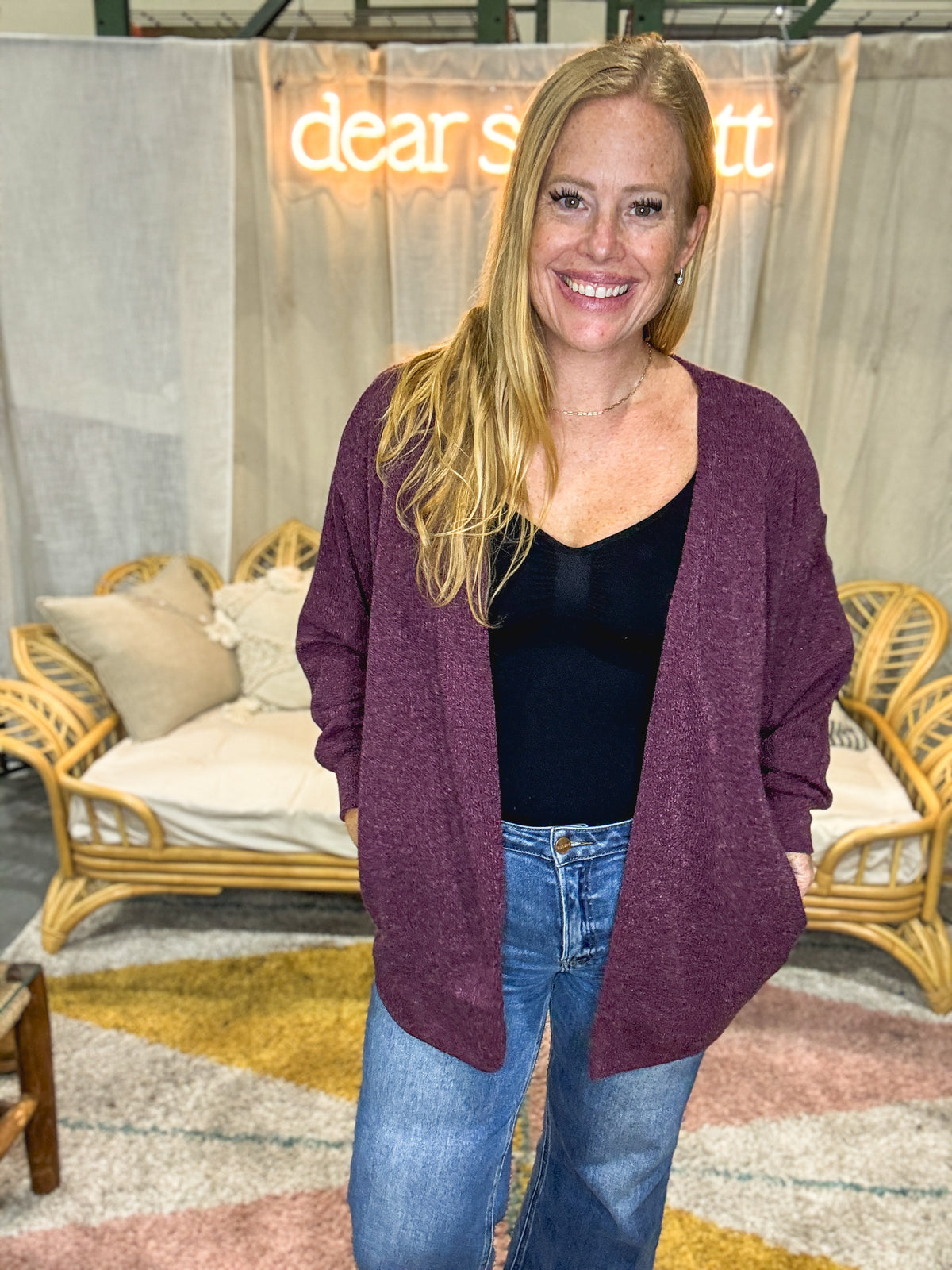Drape Cardi Relaxed-Fit Knit Cardigan