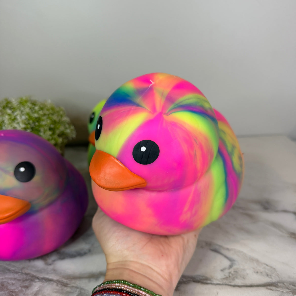 Squishy Toy - Rubber Duck, Jumbo Tie Dye - PREORDER