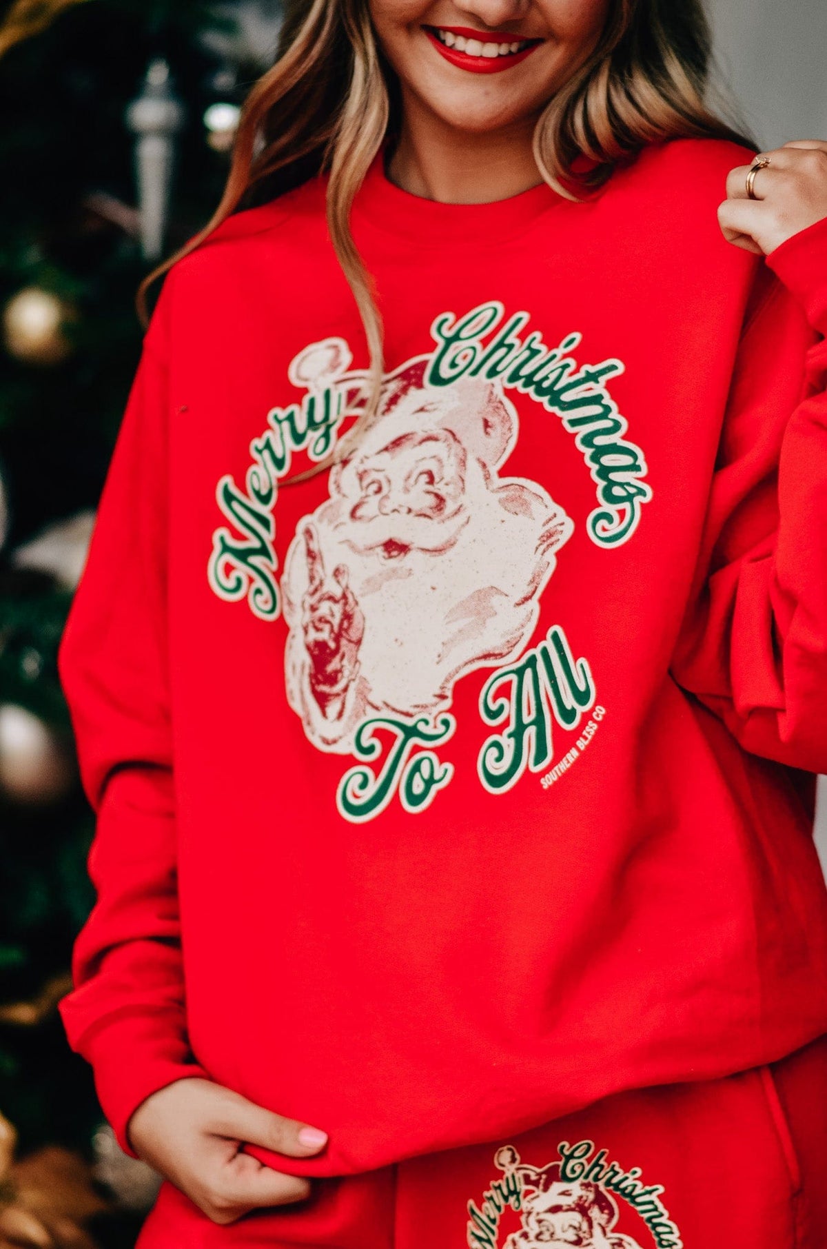 Vintage Santa Red Sweatshirt