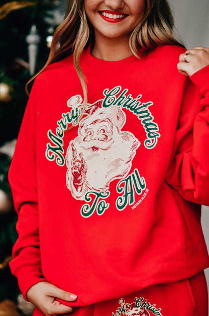 Vintage Santa Red Sweatshirt