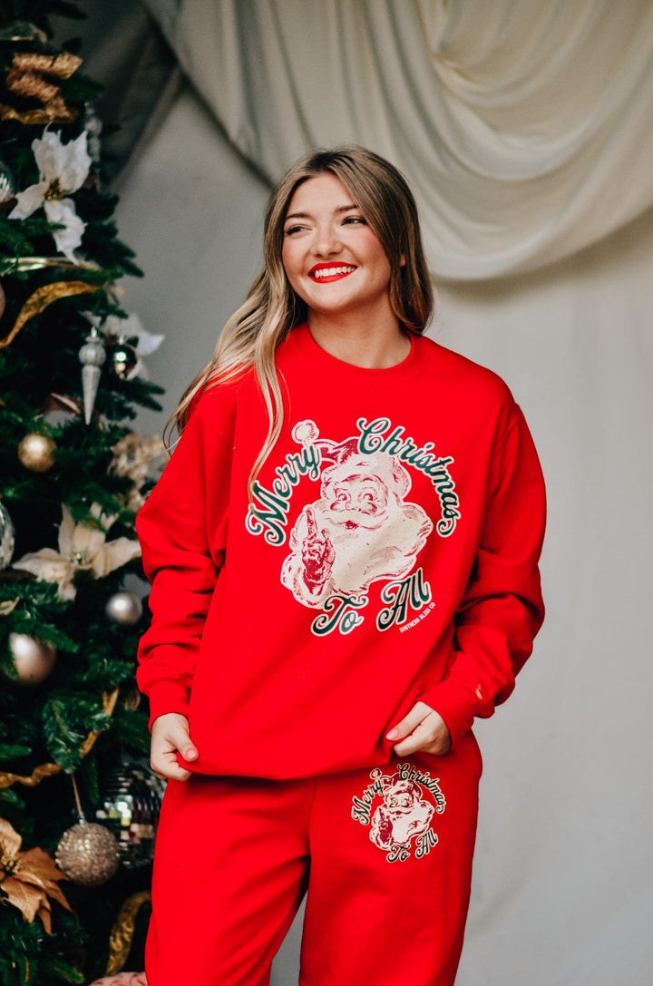 Vintage Santa Red Sweatshirt
