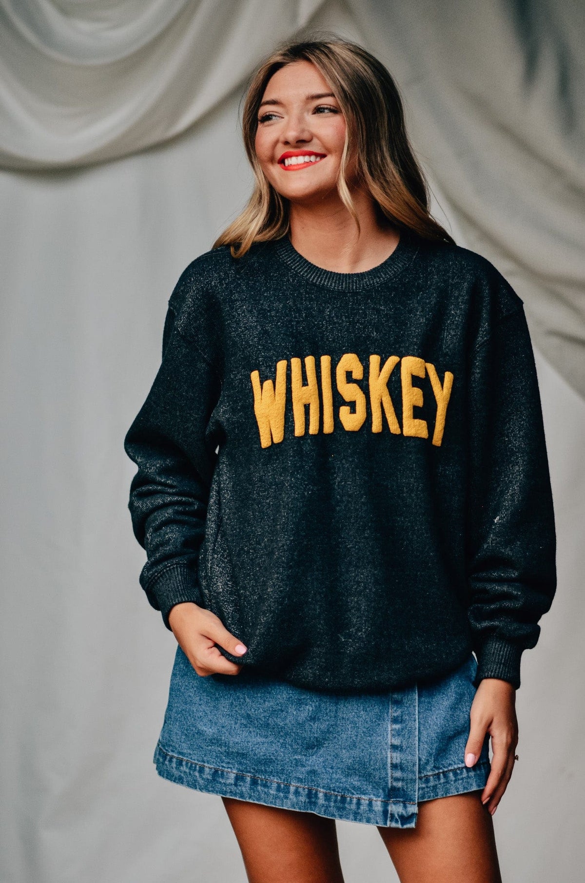 Whiskey Knit Sweatshirt