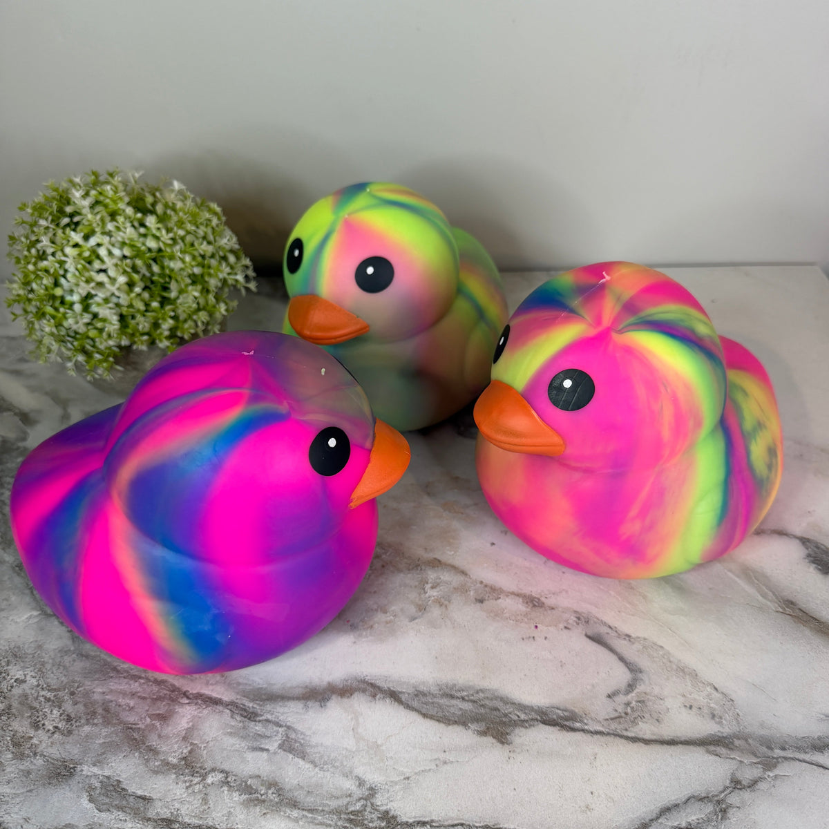 Squishy Toy - Rubber Duck, Jumbo Tie Dye - PREORDER